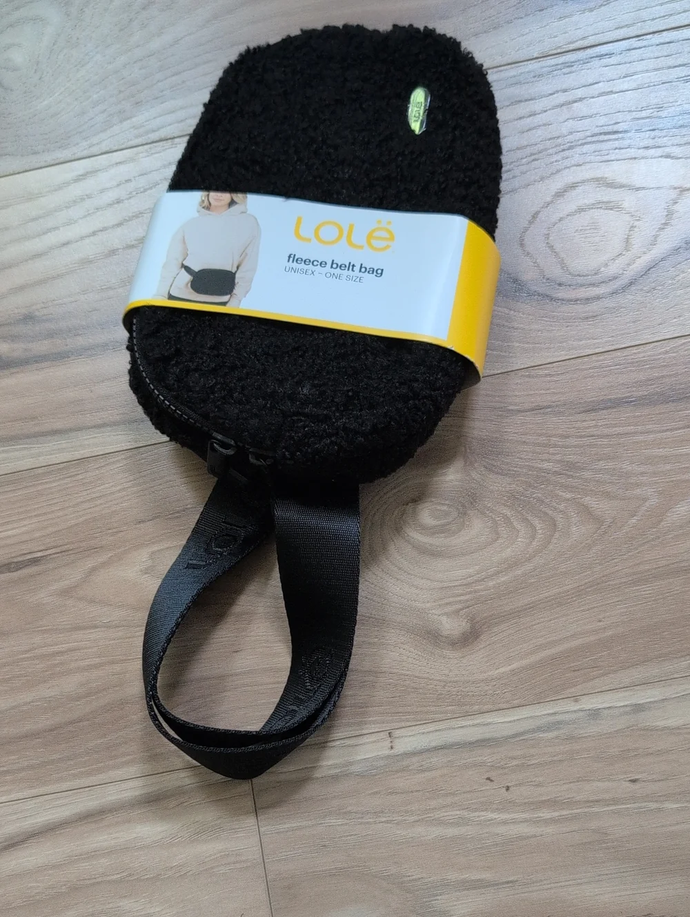 Lole Black Fleece Belt Bag